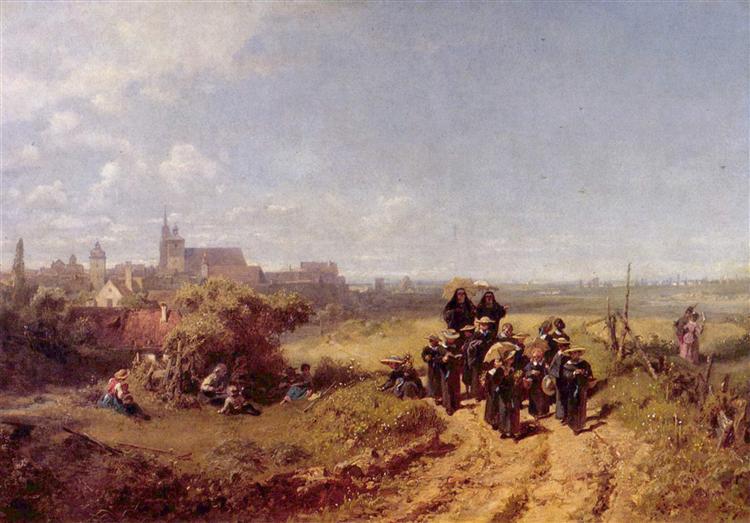 Walk With the Institute, c.1861 - Карл Шпицвег