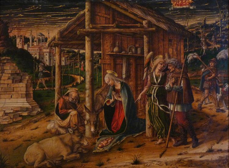 Adoration of the Shepherds, 1480 - Карло Крівеллі
