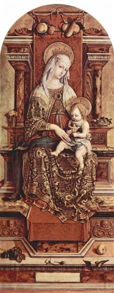 Enthroned Madonna, 1482 - Карло Кривелли