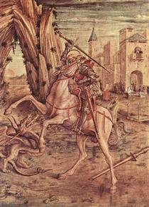 Saint George and the dragon - Карло Кривелли