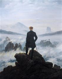 Der Wanderer über dem Nebelmeer - Caspar David Friedrich