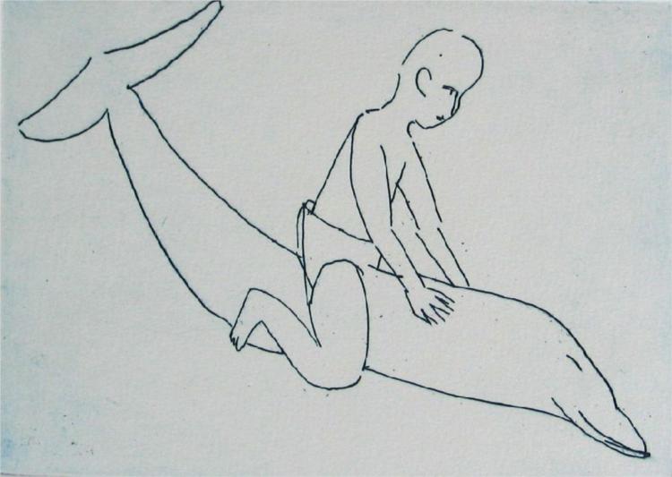 Dolphin Boy - Charles Blackman