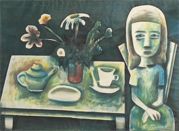 Girl at a Table, 1955 - Чарльз Блекман