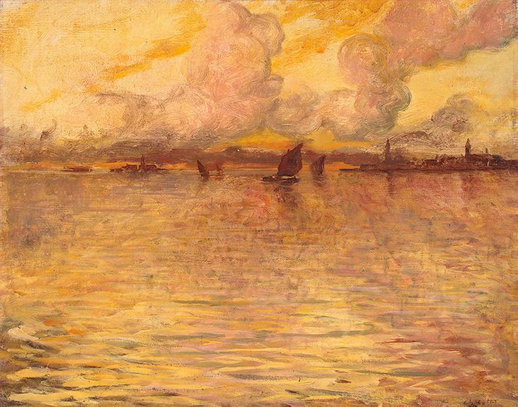 Seascape with Venice in the Distance, 1896 - Шарль Котте