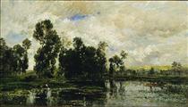 Edge of the Pond - Charles-Francois Daubigny