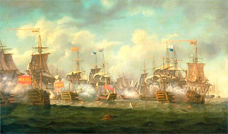 The Battle of St Vincent, 14 Februrary, 1797 - Charles Martin Powell