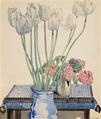 White tulips - 查爾斯·雷尼·麥金托什