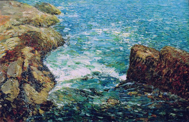 Surf and Rocks, 1906 - Childe Hassam