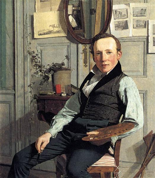 Portrait du peintre paysagiste Frederic Sødring, 1832 - Christen Købke