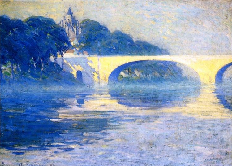 Early Morning Mist, Pont-de-l'Arche, 1909 - Clarence Gagnon