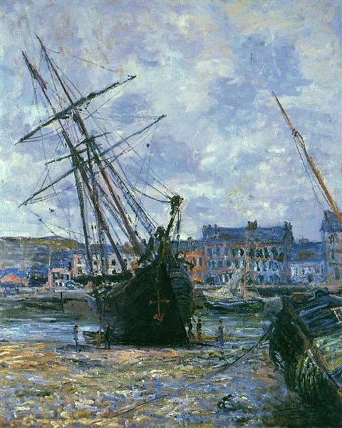 Boats Lying at Low Tide at Facamp, 1881 - Claude Monet