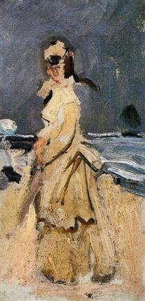 Camille on the Beach - Claude Monet