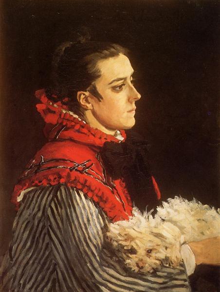 Camille with a Small Dog, 1866 - Claude Monet
