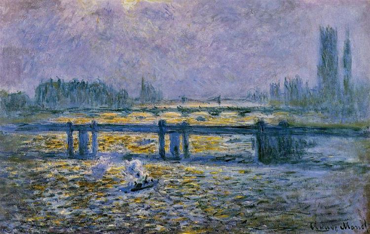 Мост Чаринг-Кросс, отражениев Темзе, 1899 - 1901 - Клод Моне