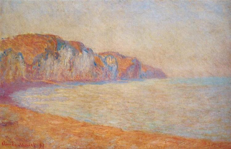 Cliff at Pourville in the Morning, 1897 - Клод Моне
