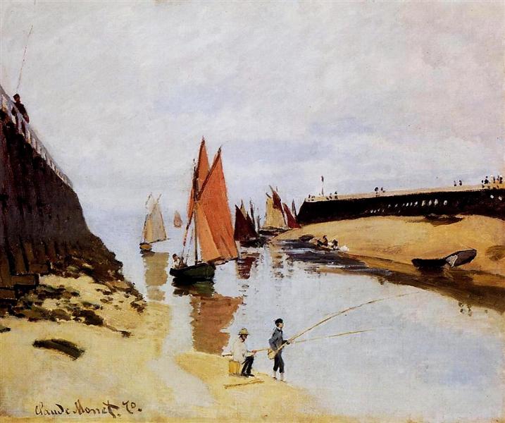 Entrance to the Port of Trouville, 1870 - 莫內
