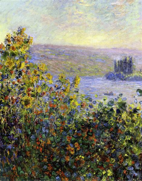 Flowers Beds at Vetheuil, 1881 - Claude Monet