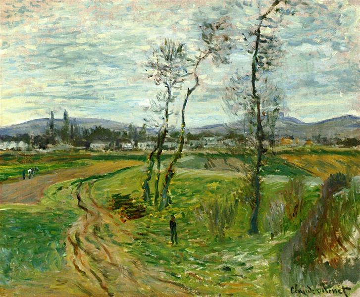 Равнина Женвилье, 1877 - Клод Моне