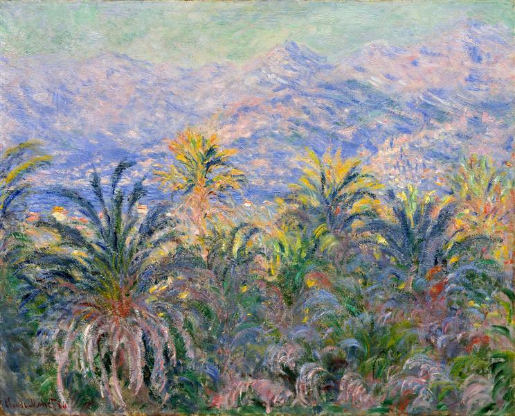Palm Trees at Bordighera, 1884 - 莫內