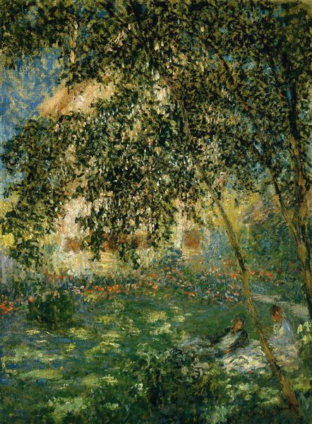 Relaxing in the Garden, Argenteuil, 1876 - 莫內