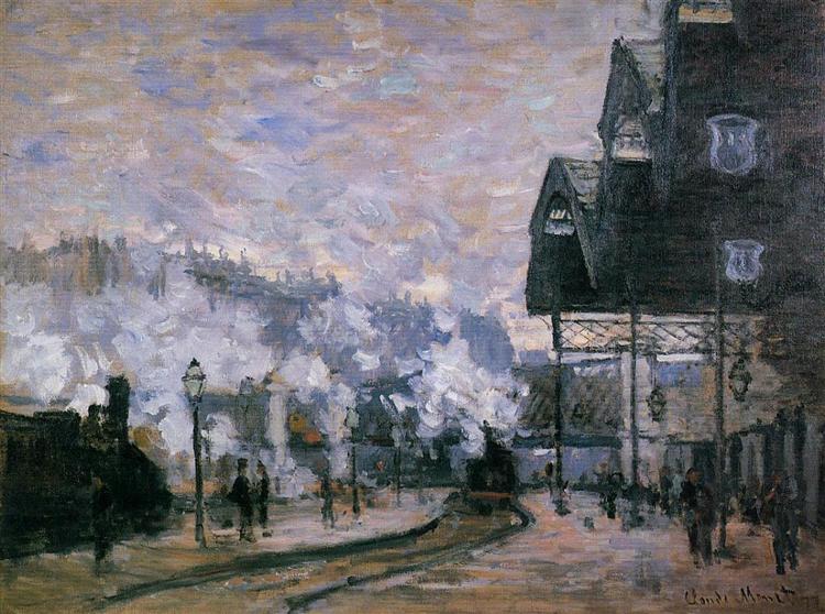 Вокзал Сен-Лазар, навесы товаров западного региона, 1877 - Клод Моне