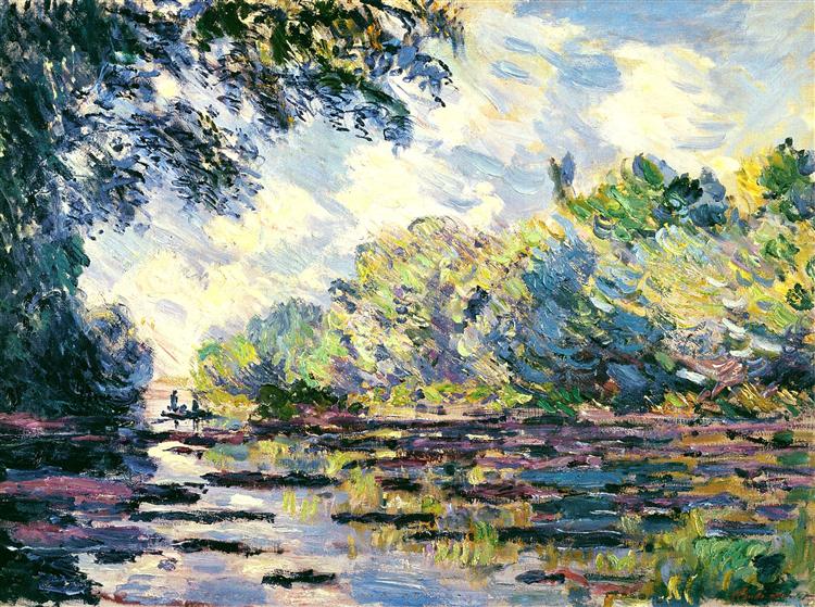 Section of the Seine, near Giverny, 1885 - 莫內