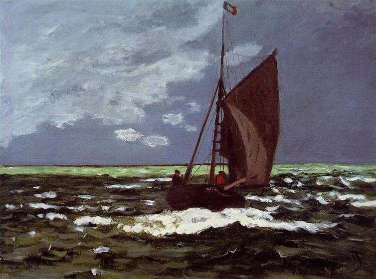 Stormy Seascape, 1867 - 莫內