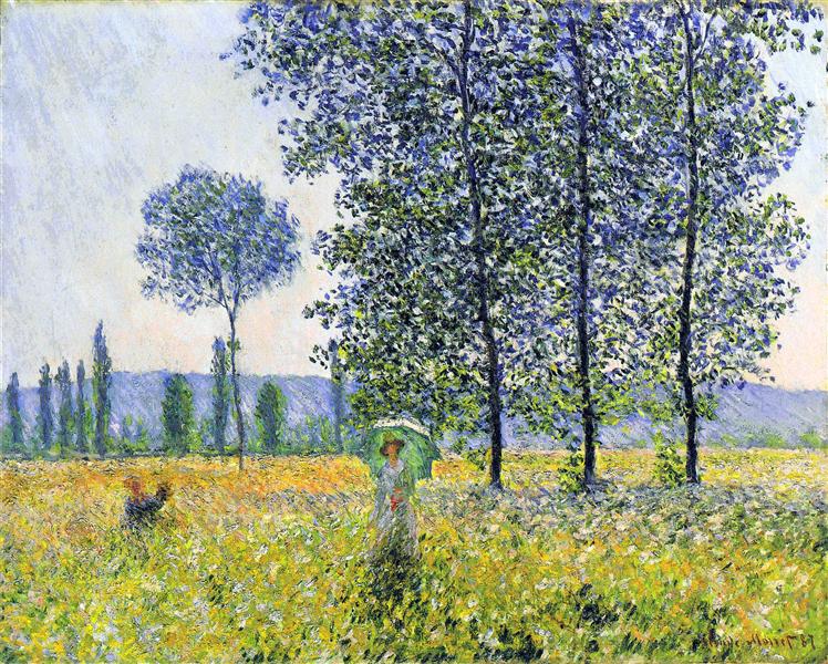 Sunlight Effect under the Poplars, 1887 - Claude Monet