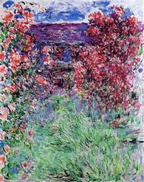 La casa entre las rosas - Claude Monet