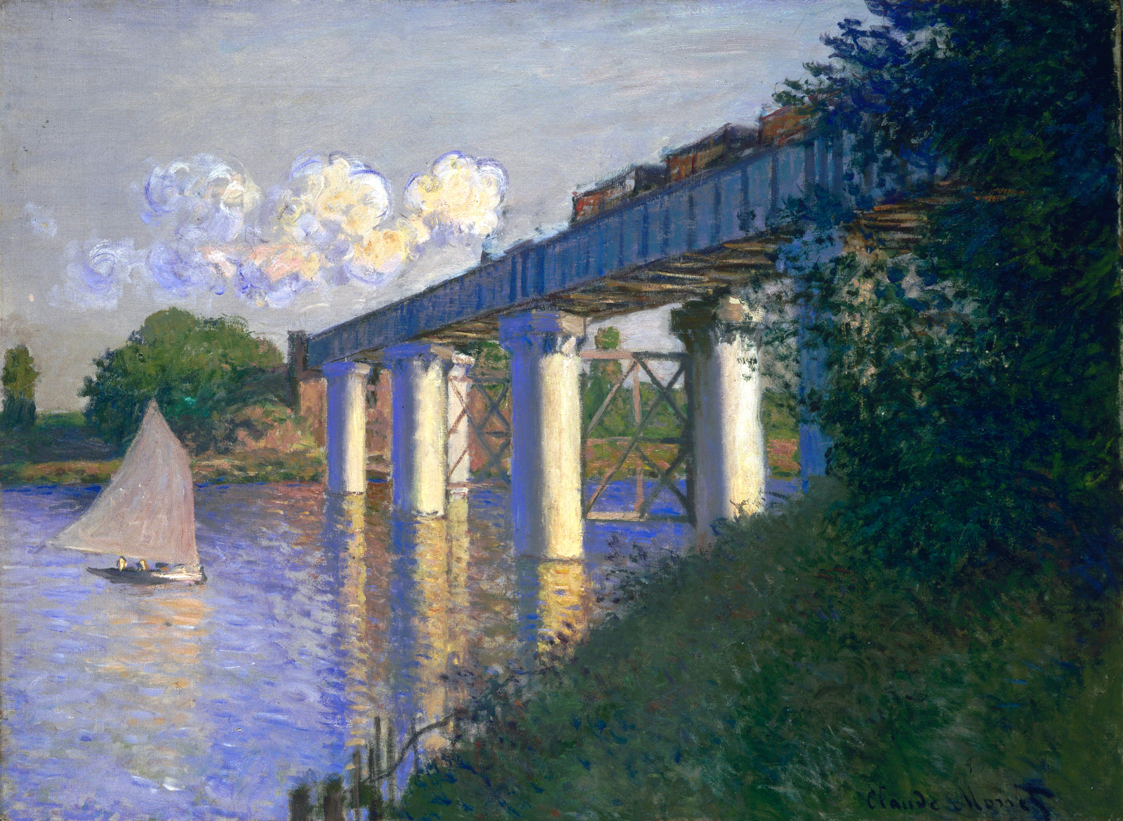 The Railway Bridge at Argenteuil - Claude Monet - WikiArt.org ...