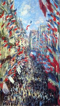 La Rue Montorgueil - Claude Monet