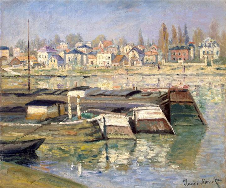 The Seine at Asnieres, 1873 - 莫內