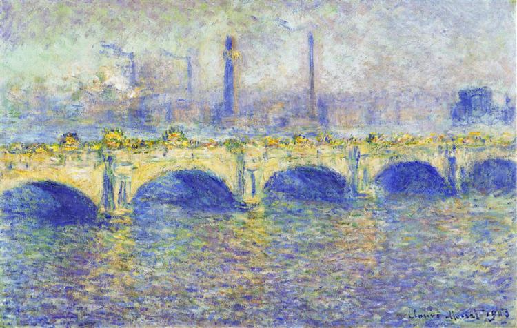 Мост Ватерлоо, эффект солнца, 1903 - Клод Моне
