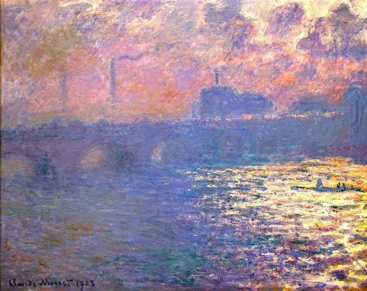 Waterloo Bridge, Sunlight Effect, 1903 - 莫內