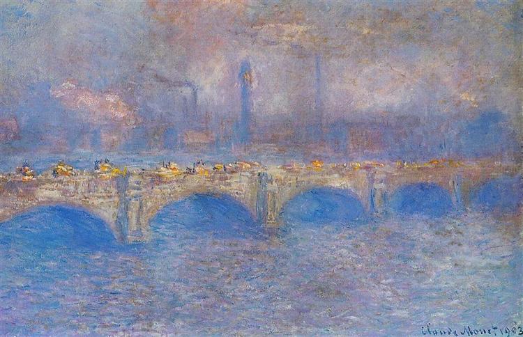 Waterloo Bridge, Sunlight Effect, 1903 - Клод Моне