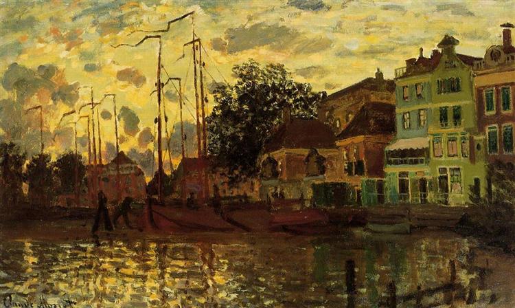 Zaandam, The Dike, Evening, 1871 - Claude Monet