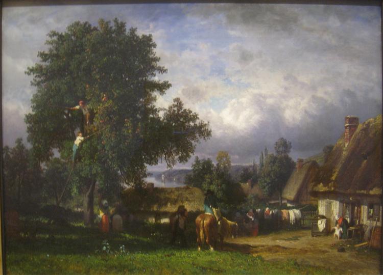 Apple Harvest in Normandy, 1865 - Констан Труайон