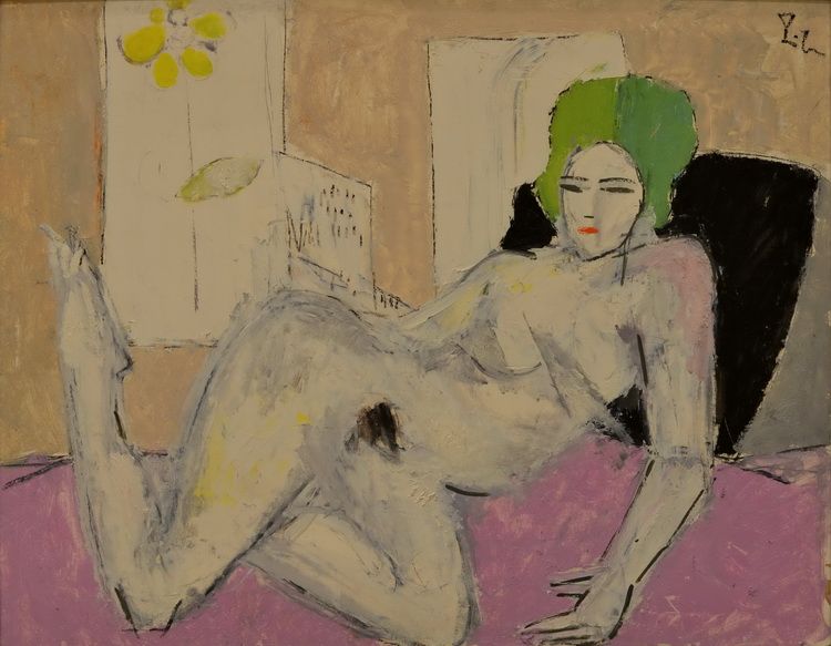 Nude With Green Wig Constantin Piliuta Wikiart Org