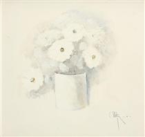 Vase with White Flowers - Костянтин Пілуца