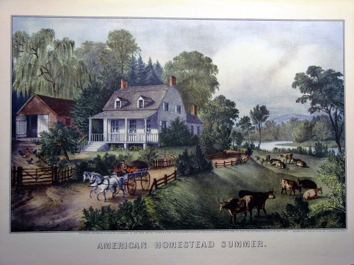 American Homestead Summer, 1868 - Куррье и Айвз
