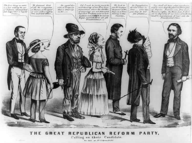 The Great Republican Reform Party Calling on their Candidate, 1856 - Куррье и Айвз