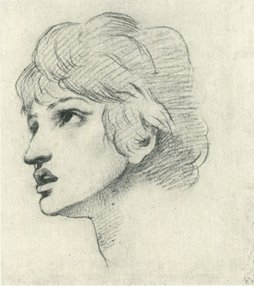 Head of a Youth - Dante Gabriel Rossetti