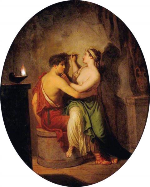 The Origin of Painting (also known as The Maid of Corinth), 1775 - Девід Аллен