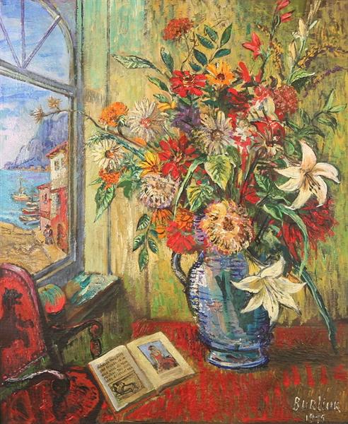 Flowers by the Sea, 1945 - David Burliuk