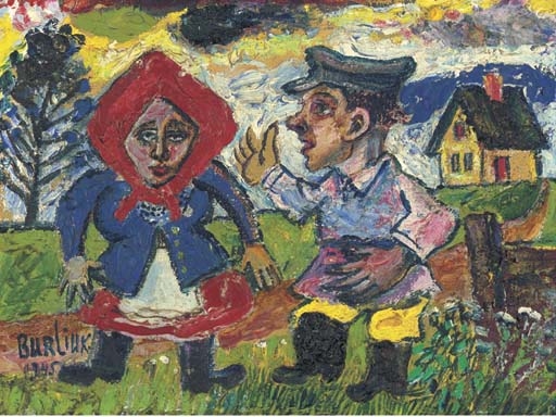 Peasant couple, 1945 - David Burliuk