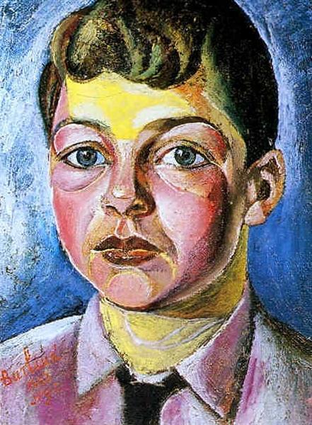Portrait of Nicolas, the Artist's Son, 1927 - David Burliuk