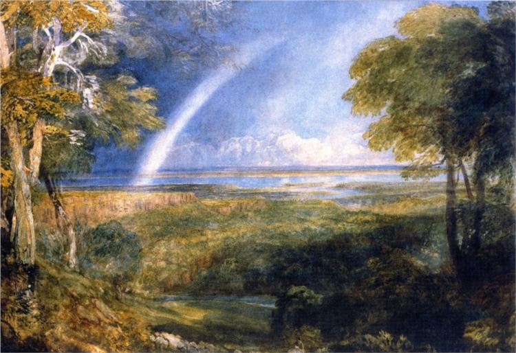 Junction of the Severn and the Wye with a Rainbow, 1829 - David Cox