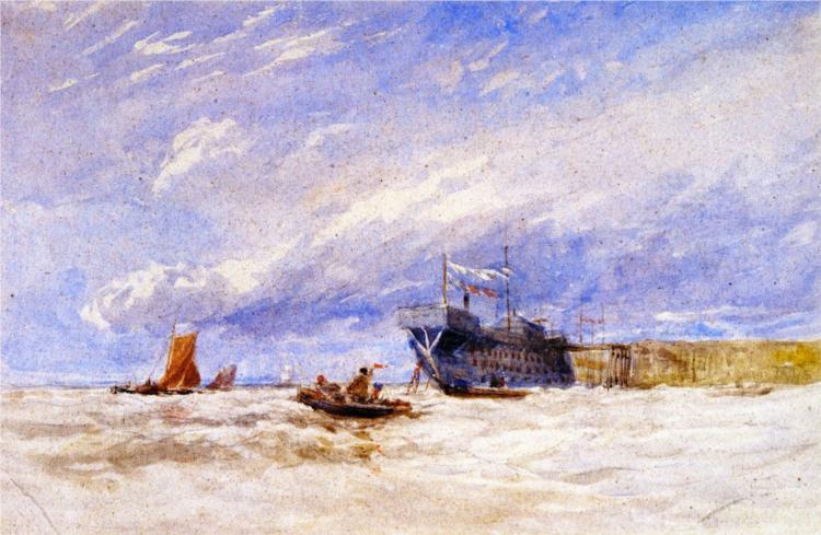 On the Medway, 1853 - Дэвид Кокс