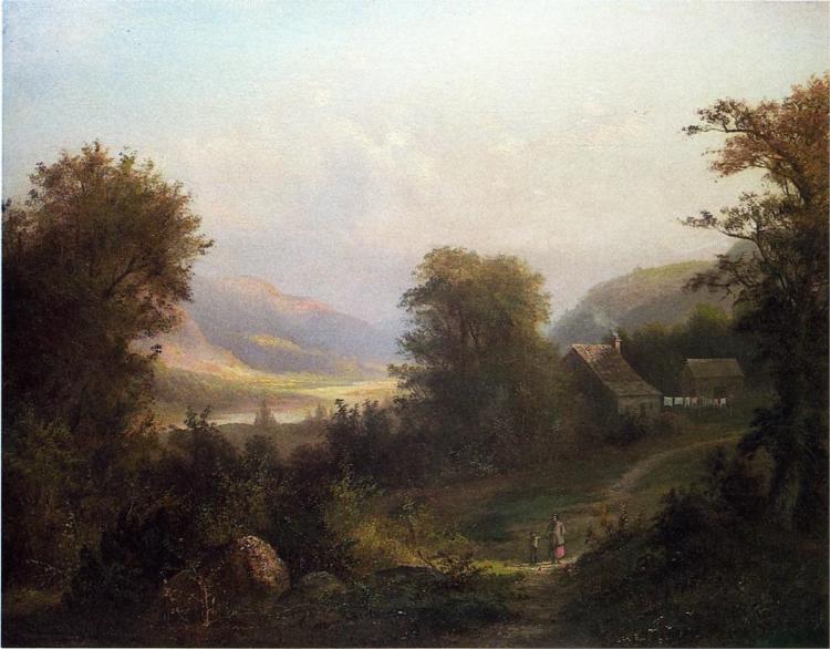 Hudson River Scene, 1863 - Девід Джонсон