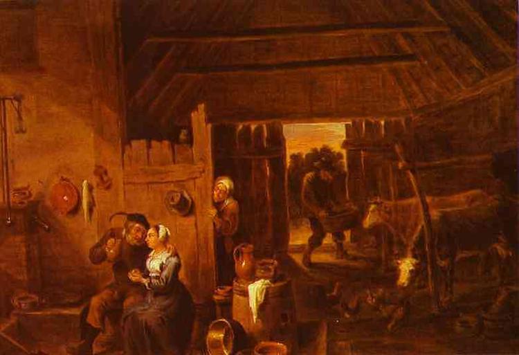 Flanders In a Peasant Cottage - David Teniers el Joven